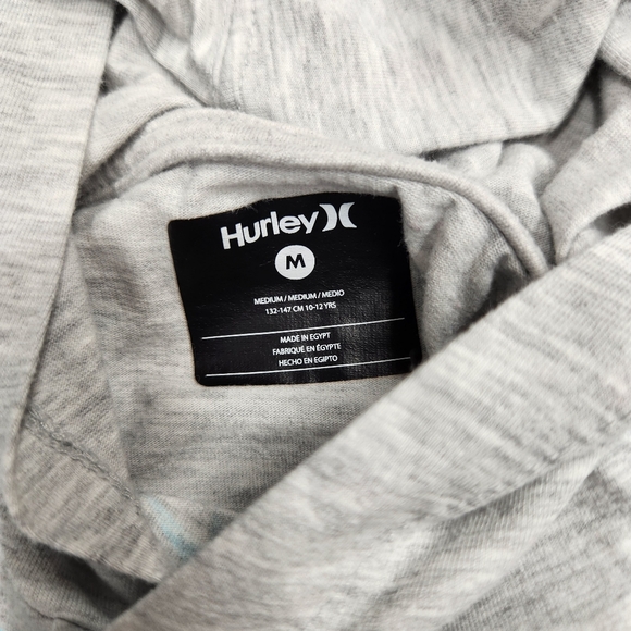 Hurley Long Sleeve Hooded Tee - Shark Surf Graphic, Size Medium, Great Condition - Picture 6 of 7